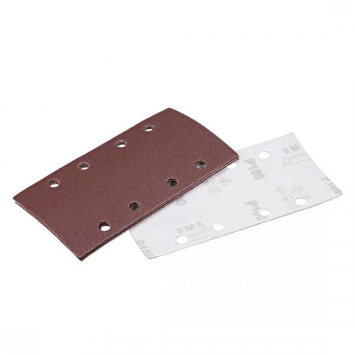 uxcell フックとループサンディングシート ウェット ドライサンドペーパー 100グリット 8ホール 酸化ア..