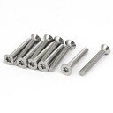 uxcell いたずら防止ねじ 304ステンレス鋼 平頭 マシンネジ M4x30mm 10個入り