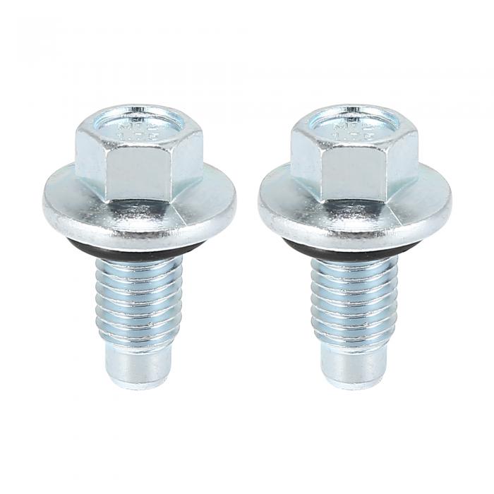 X AUTOHAUX エンジンオイルドレンプラグスクリュー シールリング付き ステンレス鋼 M12 x 1.75 Buickに対応 シルバートーン 2個