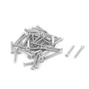 uxcell ネジ ヘッドスクリュー M3 x 25mm シルバートーン 304 ステンレス鋼素材 50枚入り