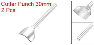 uxcell アーク型レザーカッターパンチ ストラップエンドパンチ工具 ストラップベルトウォレットとバッグクラフト用 30 mm 2個