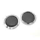 uxcell スピーカーカバー スピーカーグリル カバー 9.4 x 1cm ウーファー サブウーファー メッシュ ・カバー 保護グリル 硬質クロムめっき プラスチック メタル 2個入り