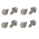 uxcell 六角フランジボルト M6x12mm 304ステンレススチール シルバートーン ファスナー 8個入り(4)