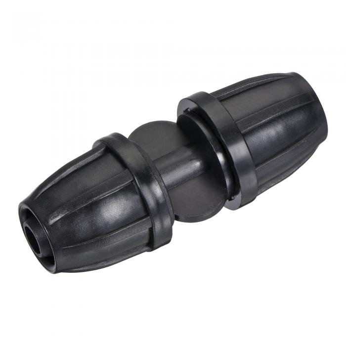 uxcell バーブロック用品 PP POM製 ブラック 点滴灌漑チューブカップリング 庭の温室農業の散水 スプリ..