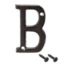 uxcell 家番号 ステッカー 看板 ハウス番号 7.6 cm 鋳鉄文字B ホームホテルメールボックスアドレスサイン用