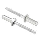 uxcell ブラインドリベット 304ステンレス鋼 プルリベットコア 装飾リベット シルバートーン 直径4.8 mm グリップ長さ16 mm 50個