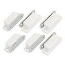 uxcell マグネットキャッチ プラスチック メタル 46 x 18 x 14mm ホワイト シルバートーン