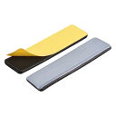 uxcell 長方形PTFE家具スライダー 粘着性セルフスティック フローリング、セラミックタイル、カーペット用 100 mm x 25 mm 2個