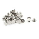 uxcell ネジポスト ベルトバックル バインディングボルト レザーファスナー 適用穴径5 mm メスM5x15 mm 15セット