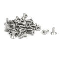 uxcell いたずら防止ねじ 304ステンレス鋼 平頭 マシンネジ M2x5mm 30個入り