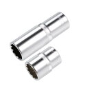 uxcell 6ポイントソケット シャローおよびディープセット ドライブ13 mm ソケットサイズ20mm Cr-Vスチール 2個入り
