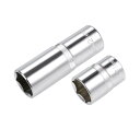 uxcell 12.7mmドライブ 21mm 6ポイントソケットシャロー ディープセットCr-Vスチール 2個