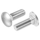 uxcell キャリッジボルト ラウンドヘッドスクエアネック 13 mm-13x1-13 mm 304ステンレス鋼 5個入り