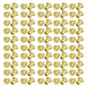 uxcell ナットリベット M5x7mm ゴールドトーン 真ちゅうメッキ金属材質 100個入リ