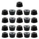 uxcell ゴム足バンパー D21x17xH12mm ブラック 耐久性 フットパッド 21個入り