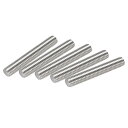 uxcell フルスレッドロッド 304ステンレス鋼 右ねじ M10-1.5ねじピッチ M10 x 60 mm 5個