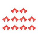 uxcell ラボジョイントクリップ プラスチッククランプ 取り付けクリップ 10/18または10/30ガラステーパージョイントラボコネクタ用 レッド 10個入り