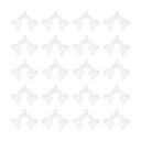 uxcell ラボジョイントクリップ プラスチッククランプ 取り付けクリップ 10/18または10/30ガラステーパージョイントラボコネクタ用 ホワイト 20個入り