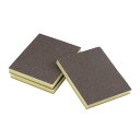 uxcell サンドスポンジ サンドブロックパッド 80グリット サイズ120x100x10mm ブルー 3個入