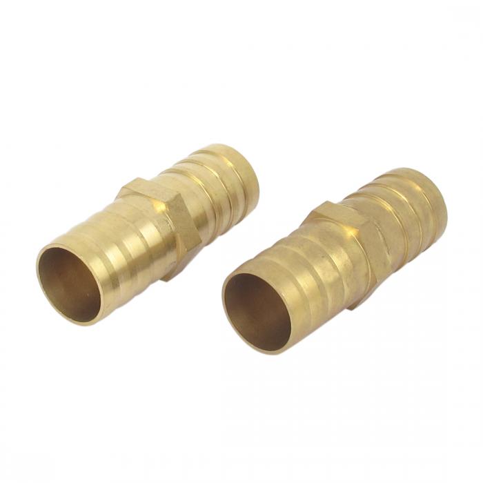 uxcell パイプ継手 カプラー ホースバーブ スプライサコネクタ ストレート 2個入り