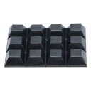 uxcell 脚カバー フットプロテクター 椅子 家具 四角形 セルフアドヒーシブラバーパッド12mmx12mmx6mm12 in 1