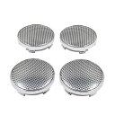 uxcell プロテクター 4個入り シルバートーンカーボンファイバーパターン60mm 直径 5 クリップ ホイール タイヤ センター ハブ キャップカバー