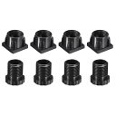 uxcell 4Pcs スクエアチューブ用レベリングフィート付きインサート 25x25mm スクエアチューブ用 ブ ラックプラスチック製家具 椅子脚プラグエンド...