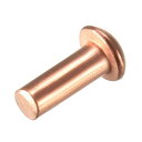 uxcell コッパーソリッドリベット ファスナー 丸いヘッド シャンク直径2 mm シャンク長さ5 mm 200個入(4)