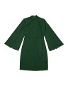 Allegra K ミニワンピース ボディコンドレス ペンシル ビジネス スプリットスリーブ スリムフィット レディース グリーン L(4)