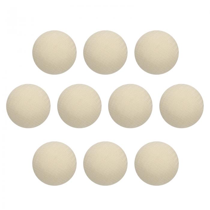 uxcell 15mm直径の丸い金属シャンククラフト用交換ボタン 10個入り 布製のボタンカバー付き 洋服の装飾用DIYアクセサリー パール