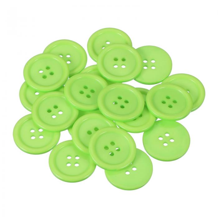 uxcell 22個 ライト緑樹脂ボタン 1