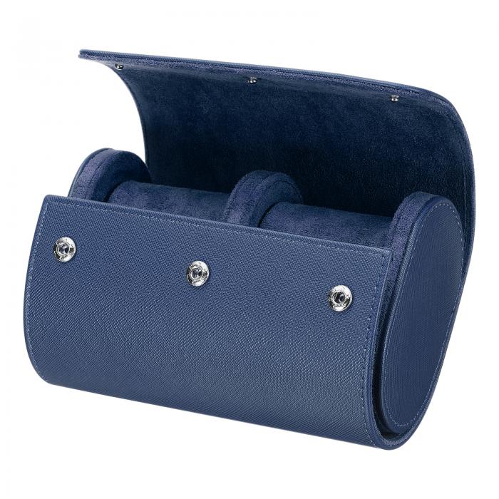 uxcell メンズとレディース用のポータブルレザーウォッチケース、旅行用ウォッチロールトラベルケース2..