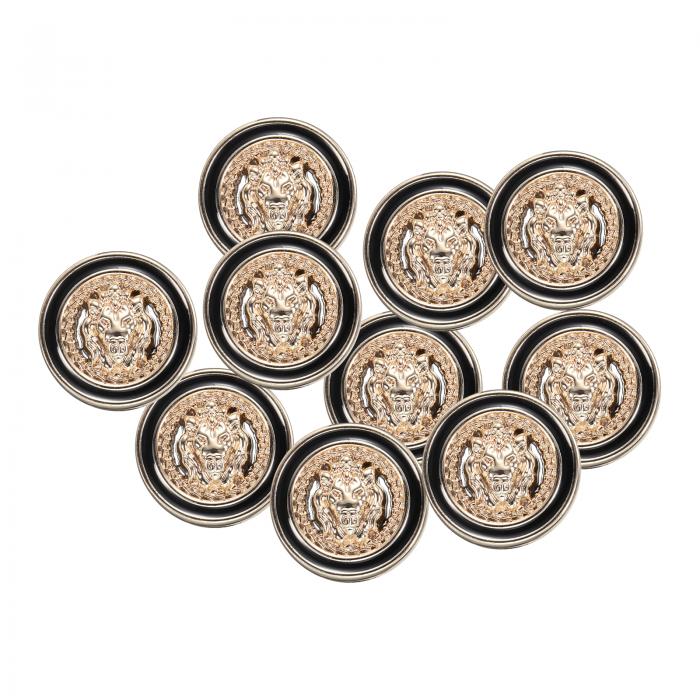 uxcell 10個 28L 金ホワイトフェイクパールボタン 18mm 直径 0.39