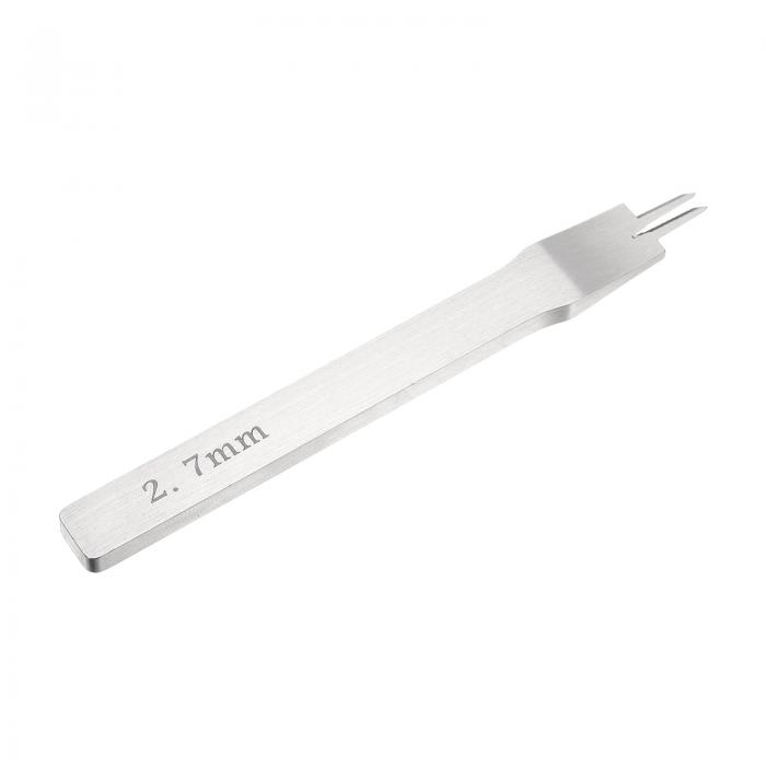 uxcell レザーステッチングパンチ2.7mm 2本プロング炭素鋼レザーパンチホールツールチゼルDIYクラフト..