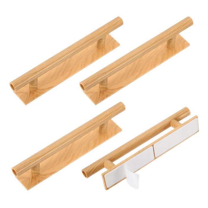 uxcell 4パックのセルフスティックプッシュプルヘルパー 6インチのプラスチック粘着キャビネットハンド..