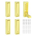 uxcell 5個折りたたみコートフック、2.76インチの重い折りたたみ式壁フック長方形壁掛けタオルフック、浴室、キッチン、玄関、クローゼット用の省スペース、ブ...