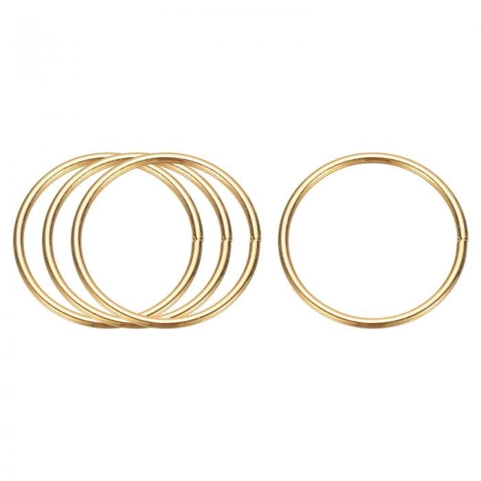 uxcell クラフト用メタルフープ4個 1.8インチドリームキャッチャーリングフローラルマクラメフープ ウ..