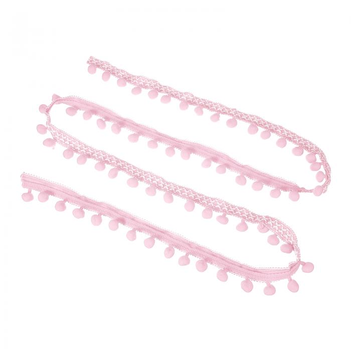 uxcell 5ヤードのポンポンボールフリンジトリム 12mmのガーランドリボン 衣類の縫製 ホームカーテン 枕..