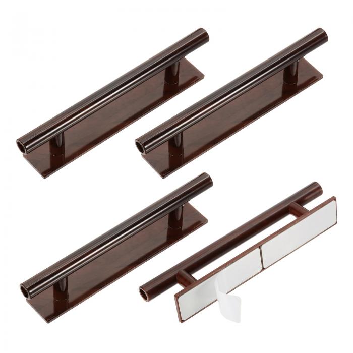 uxcell 4パックのセルフスティックプッシュプルヘルパー 6インチのプラスチック粘着キャビネットハンド..