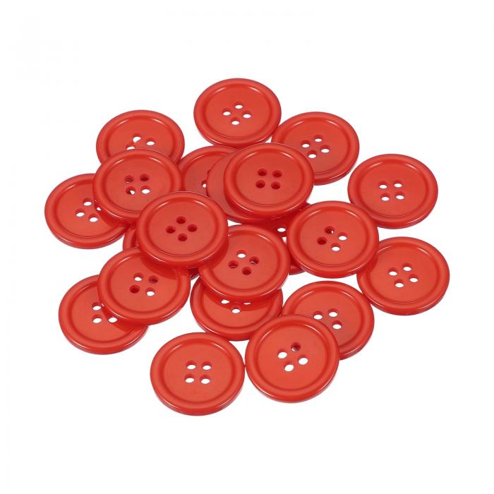 uxcell 22個 ダークオレンジ樹脂ボタン 1