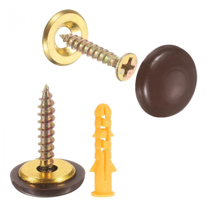 uxcell 8個16.8mm装飾キャップカバーネイル 亜鉛合金スクリューカバーキャップミラー固定スクリュー ミ..