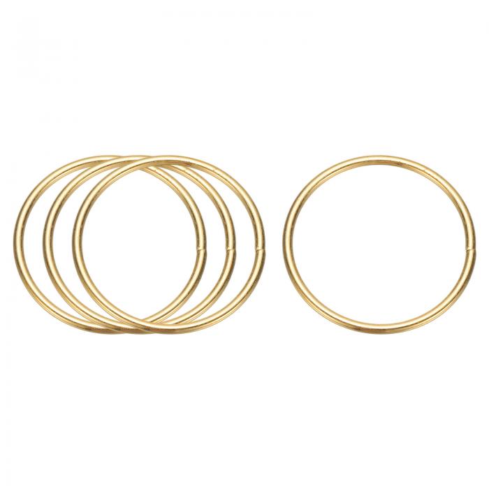 uxcell クラフト用メタルフープ4個 2インチドリームキャッチャーリングフローラルマクラメフープ ウェ..