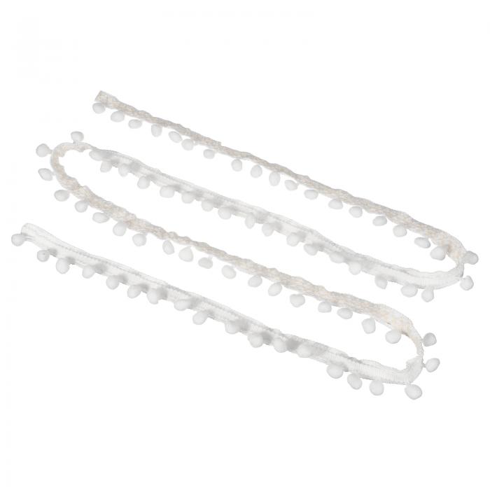 uxcell 10ヤードのポンポンボールフリンジトリム 12mmのガーランドリボン 衣類の縫製 ホームカーテン ..