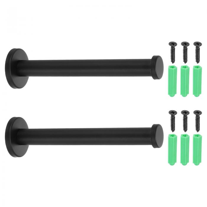 uxcell 2 個 ステンレス製バスルームタオルフック、6x0.7インチ ヘビーデューティーローブコートフック ラウンド壁掛けフック ベッドルーム キッチン ...