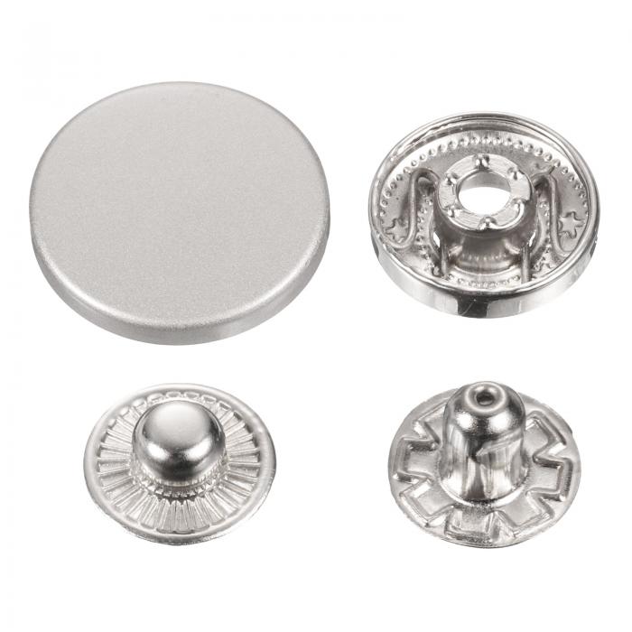 uxcell 30セットのプレススナップボタン23 mmメタルスナップファスナーアロイボタンコートバッグレザーマリンボートキャンバス用 つや消しサンド