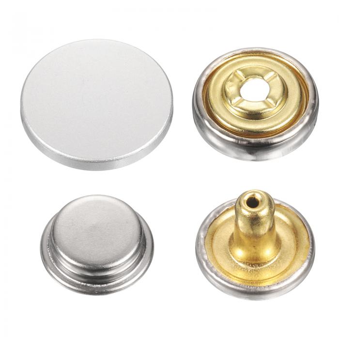 uxcell 30セットのプレススタッドキャップボタン20mmメタルスナップファスナーアロイ製ソーイングスナップボタン コート バッグ 革 船舶 キャンバス用 つや消しサンド