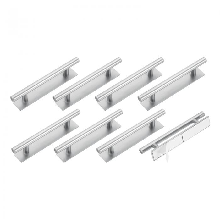 uxcell 8個セットのセルフスティックプッシュプルヘルパー 6インチプラスチック粘着キャビネットハンド..