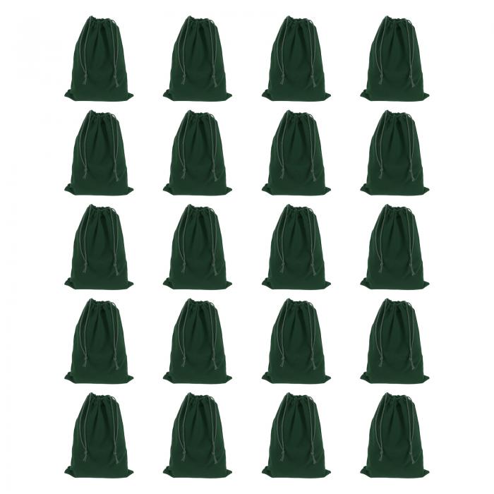 uxcell 20個のフロック布巾着袋 5.1 x 7.1インチ 宝石 フロック ポーチ ギフトバッグ 結婚式 パーティ..