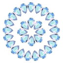 uxcell 48個3Dティアドロップラインストーンダイヤモンドネイル装飾水晶ポイン トバックK9ガラスラインストーン水晶宝石メイキング クラフト 8x12mm...