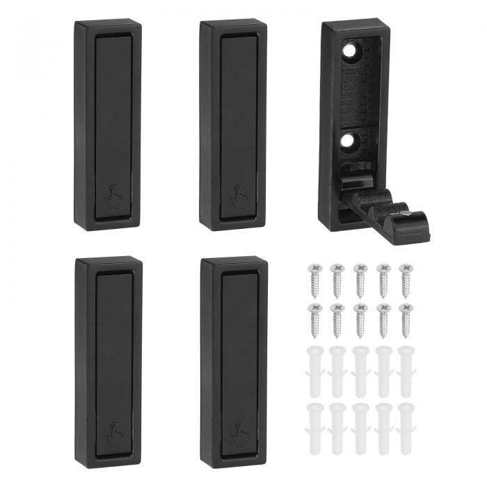 uxcell 5個折りたたみコートフック、2.76インチのヘビーデューティー折りたたみ壁フック長方形壁掛けタオルフックスペースセービングバスルームキッチン玄関ク...